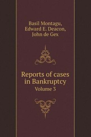 Cover of Reports of cases in Bankruptcy Volume 3