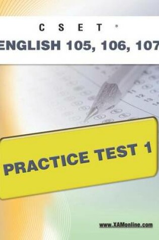 Cover of Cset English 105, 106 Practice Test 1