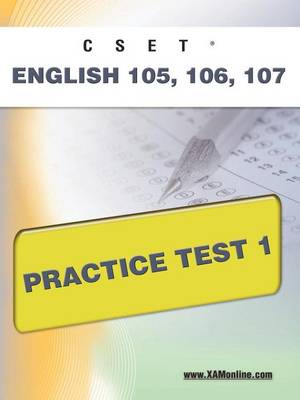 Book cover for Cset English 105, 106 Practice Test 1