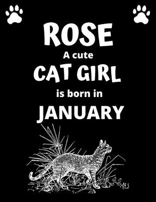 Book cover for ROSE a cute cat girl is born in January