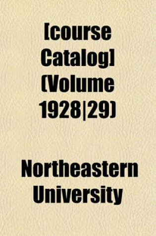 Cover of [Course Catalog] (Volume 1928-29)