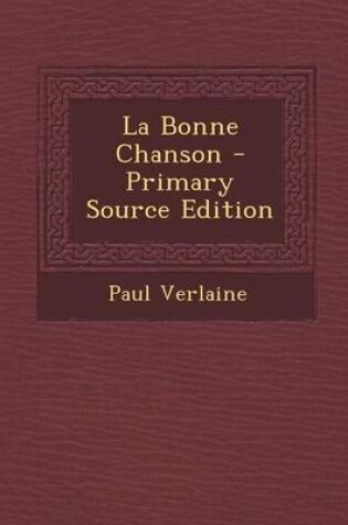 Cover of La Bonne Chanson