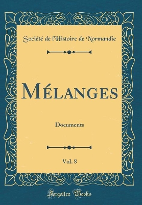 Book cover for Melanges, Vol. 8