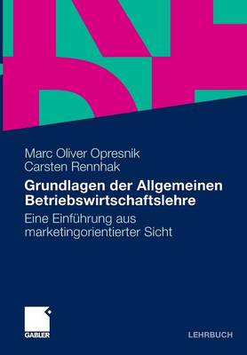 Book cover for Grundlagen Der Allgemeinen Betriebswirtschaftslehre