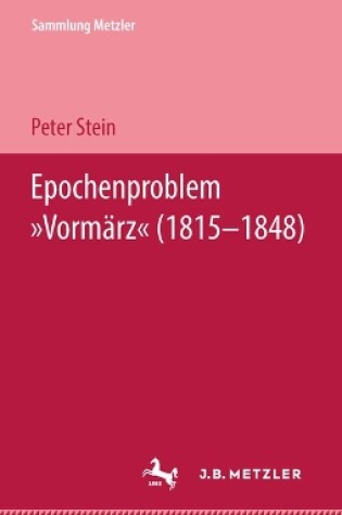 Cover of Epochenproblem "Vormärz" (1815–1848)
