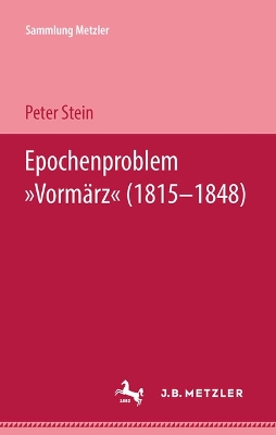 Book cover for Epochenproblem "Vormärz" (1815–1848)