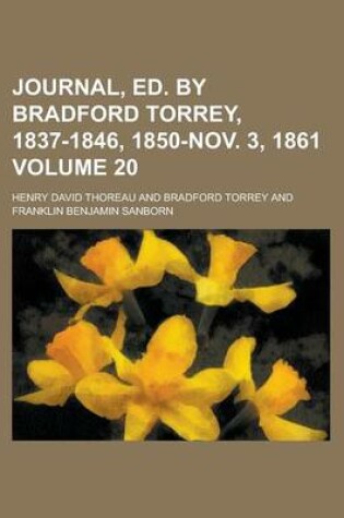 Cover of Journal, Ed. by Bradford Torrey, 1837-1846, 1850-Nov. 3, 1861 Volume 20