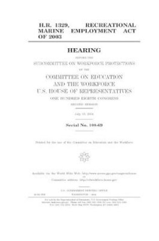 Cover of H.R. 1329, Recreational Marine Employment Act of 2003