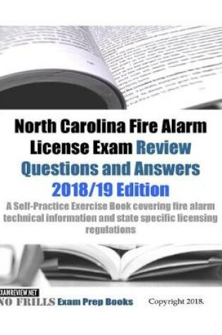 Cover of North Carolina Fire Alarm License Exam Review Questions and Answers