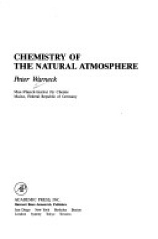 Cover of Chemistry of the Natural Atmosphere