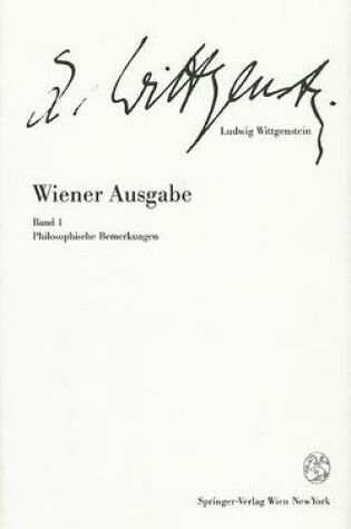 Cover of Ludwig Wittgenstein: Band 1 Philisophische Bemerkung