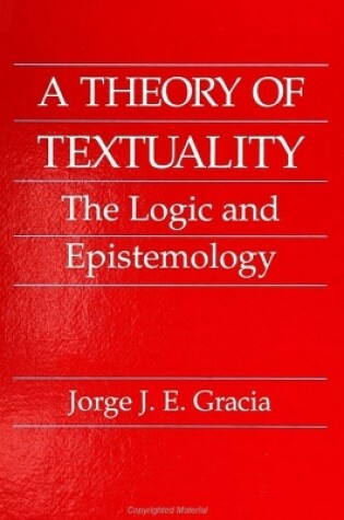 Cover of A Theory of Textuality