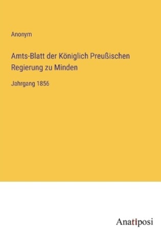 Cover of Amts-Blatt der Königlich Preußischen Regierung zu Minden