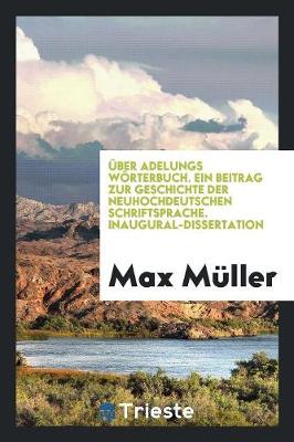 Book cover for UEber Adelungs Woerterbuch