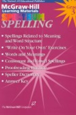 Cover of Spectrum Spelling Workbook Grade 3 Use 1561899232