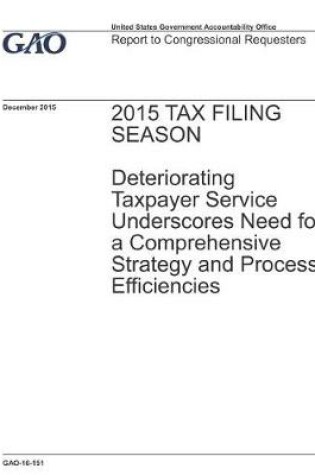 Cover of 2015 Tax Filing Season