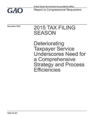 Book cover for 2015 Tax Filing Season
