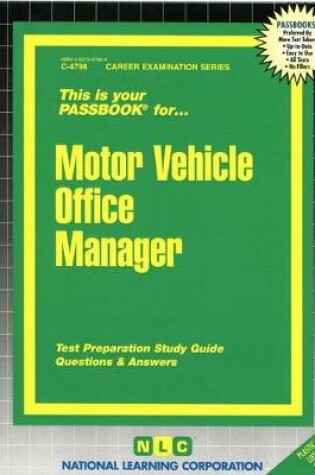 Cover of Motor Vehicle Office Manager