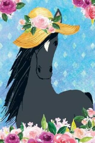 Cover of Bullet Journal for Horse Lovers Chic Black Horse in a Sun Hat