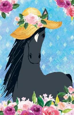 Book cover for Bullet Journal for Horse Lovers Chic Black Horse in a Sun Hat