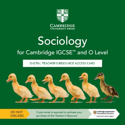 Book cover for Cambridge IGCSE™ and O Level Sociology Digital Teacher's Resource Access Card