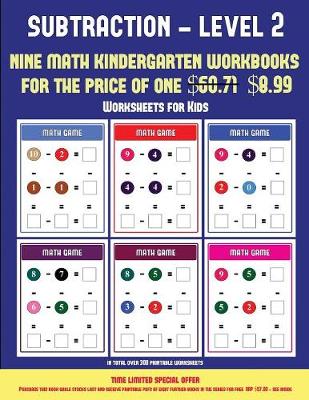 Cover of Worksheets for Kids (Kindergarten Subtraction/taking away Level 2)