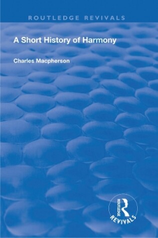 Cover of A Short History of Harmony