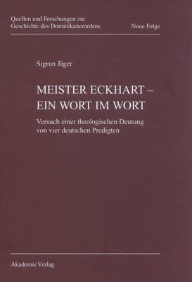 Cover of Meister Eckhart - Ein Wort Im Wort