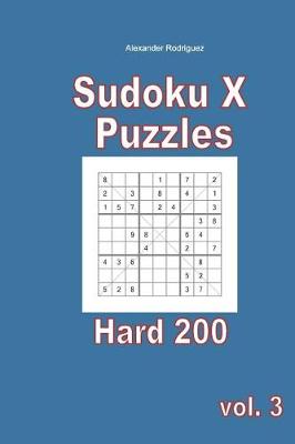 Book cover for Sudoku X Puzzles - Hard 200 vol. 3