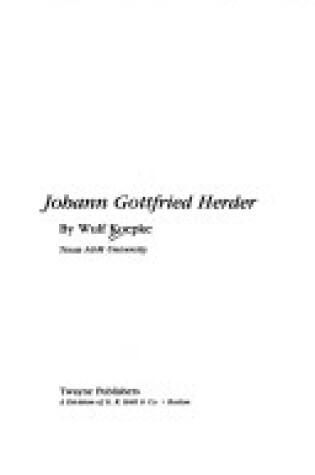 Cover of Johann Gottfried Herder