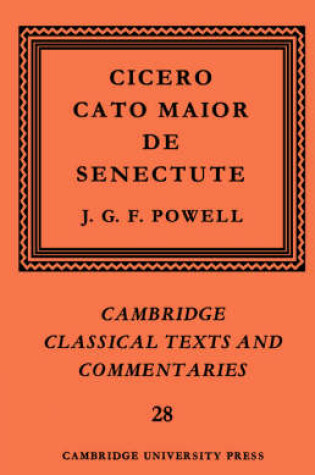 Cover of Cicero: Cato Maior de Senectute