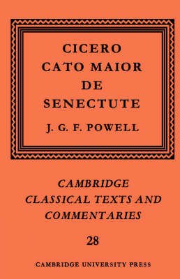 Book cover for Cicero: Cato Maior de Senectute