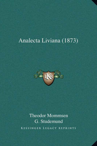 Cover of Analecta Liviana (1873)