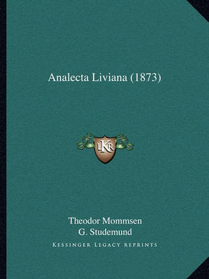 Book cover for Analecta Liviana (1873)