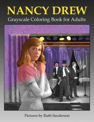 Book cover for Nancy Drew Grayscale Coloring Book for Adults