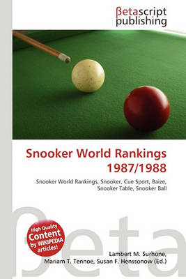 Cover of Snooker World Rankings 1987/1988