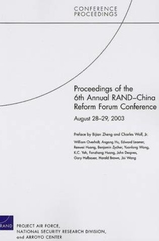 Cover of Proceedings of the 6th Annual RAND-China Reform Forum Conference, August 28-29, 2003