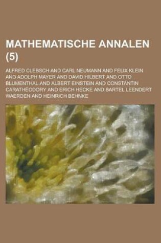 Cover of Mathematische Annalen (5 )