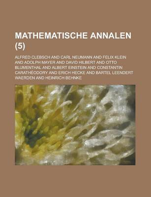 Book cover for Mathematische Annalen (5 )