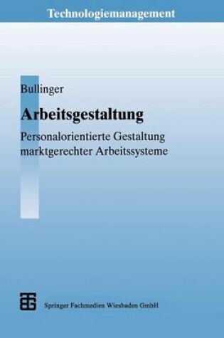 Cover of Arbeitsgestaltung