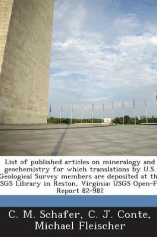 Cover of List of Published Articles on Mineralogy and Geochemistry for Which Translations by U.S. Geological Survey Members Are Deposited at the Usgs Library in Reston, Virginia