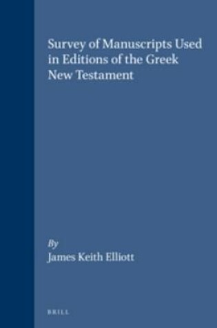 Cover of Survey of Manuscripts Used in Editions of the Greek New Testament