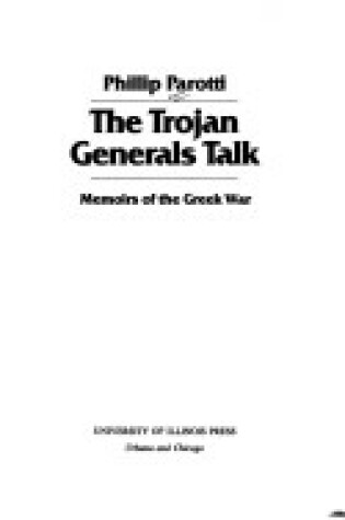 Cover of The Trojan Generals Talk