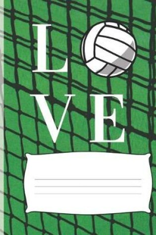 Cover of Cute Love Volley Ball School Composition Lined Notebook