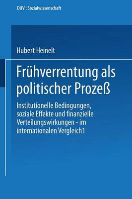 Book cover for Frühverrentung als politischer Prozeß