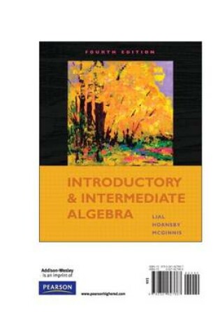 Cover of Introductory & Intermediate Algebra