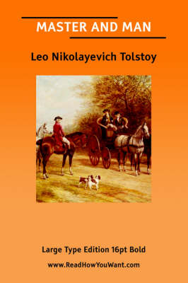 Book cover for Master and Man (Large Print)