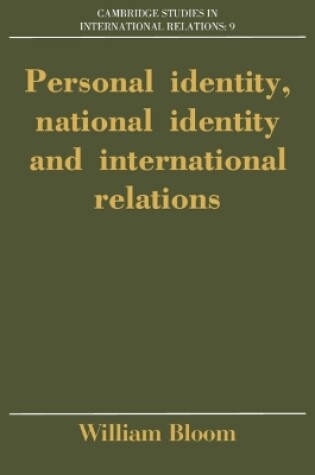 Cover of Personal Identity, National Identity and International Relations