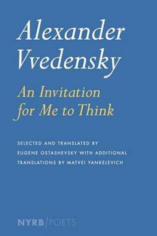 Cover of Alexander Vvedensky