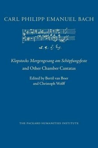 Cover of Klopstocks Morgengesang am Schoepfungsfeste and Other Chamber Cantatas